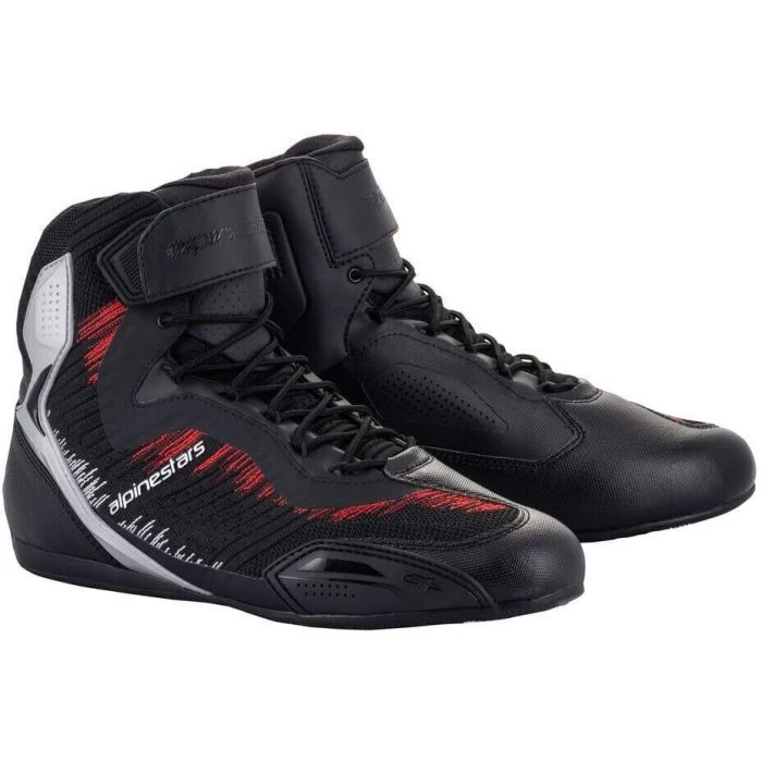 Alpinestars Faster-3 Rideknit Shoes Silver 1930 Color Shoes Black/Silver/Bright Red 1930 1 Alpinestars Faster-3 Rideknit Shoes Silver 1930 Color Shoes Black/Silver/Bright Red 1930
