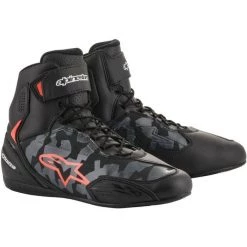 Alpinestars Faster-3 Shoes Camo 9003 Color Shoes Black/Gray/Camo/Red/Fluo 9003