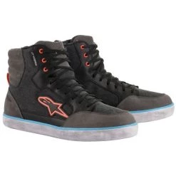 Alpinestars J-6 Waterproof Shoes Canvas 1147 Color Shoes Canvas Black/Anthracite/Light Blue 1147