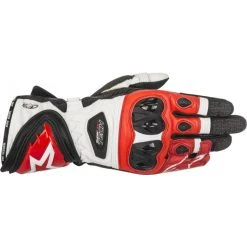 Alpinestars Supertech Gloves White & Red 123 Color Gloves Black/White/Red 123