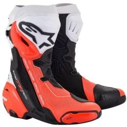 Alpinestars Supertech R Vented 2021 Boots Fluo 124 Color Boots Black/White/Red/Fluo 124