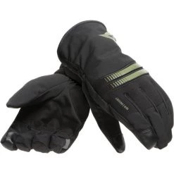 Dainese Plaza 3 D-Dry Gloves Bronze Green O57 Color Gloves Black/Bronze Green O57