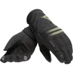 Dainese Plaza 3 D-Dry Lady Gloves Bronze Green O57 Color Gloves Black/Bronze Green O57
